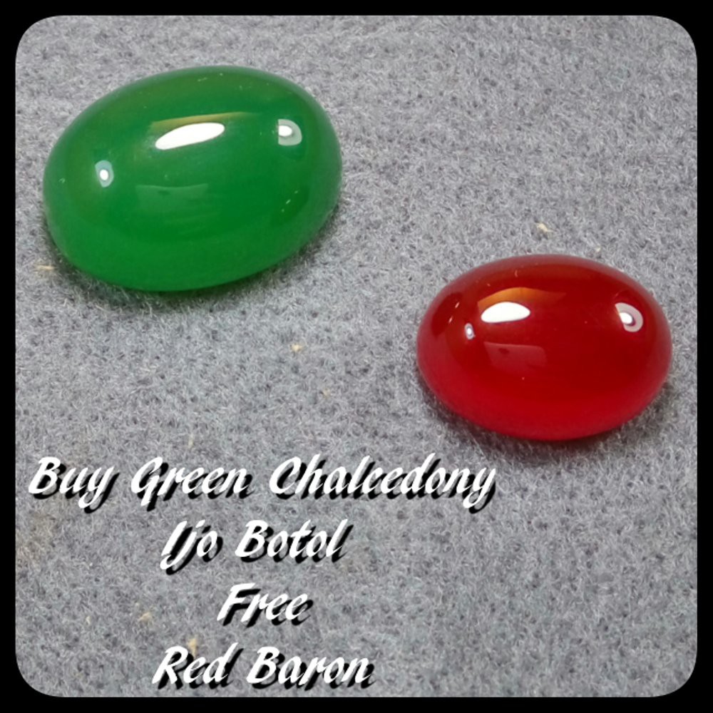 (buy 1 get 1 free, free ongkir) Natural Green Chalcedony Ijo Botol Big Size