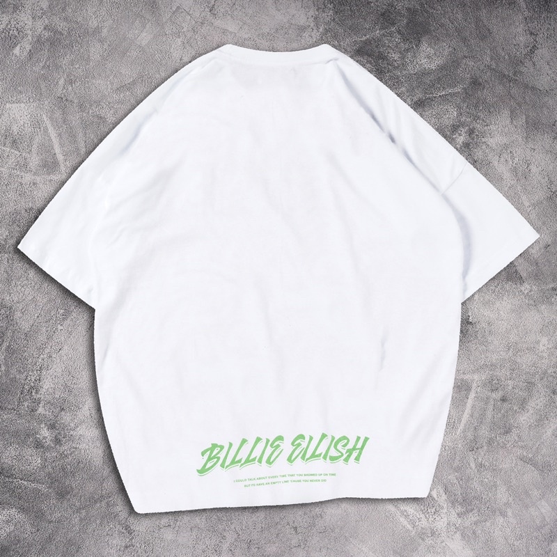 [N00767] T-shirt Oversized Distro Motif BILLIE ELISH GREEN XXX