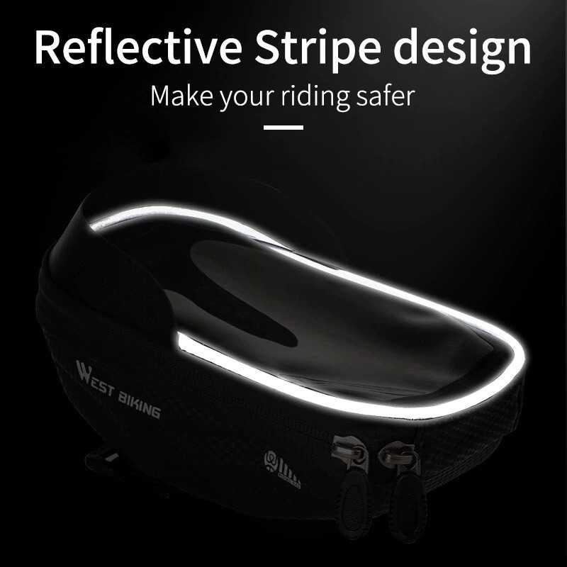 Tas Sepeda Waterproof Smartphone 6.5 Inch / Tas Sepeda Speda Sepecah Lipat Mtb Gunung Rockbros Roadbike Anti Air Waterproof / Tas Speda Pria Seli Hp / Tas Hp Sepeda / Holder Hp Sepeda / Holder Stang Sepeda / Tas Stang Sepeda Lipat Waterproof Murah Ori