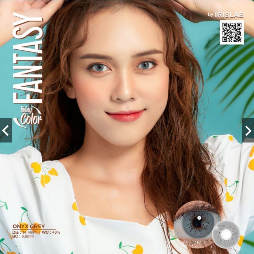 SOFTLENS LIVING COLOR FANTASY ONYX ( -0.50 S.D -6.00 ) 14.4 MM BY IRISH LAB