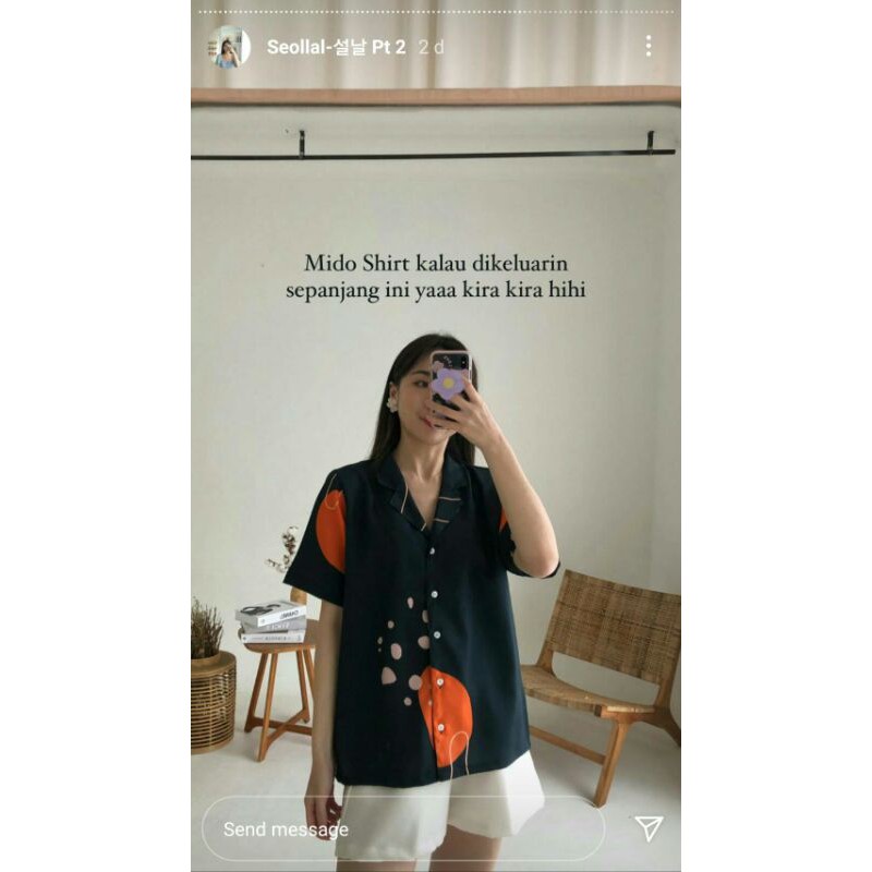 Mido Shirt Navy Oudre (New With Tag)