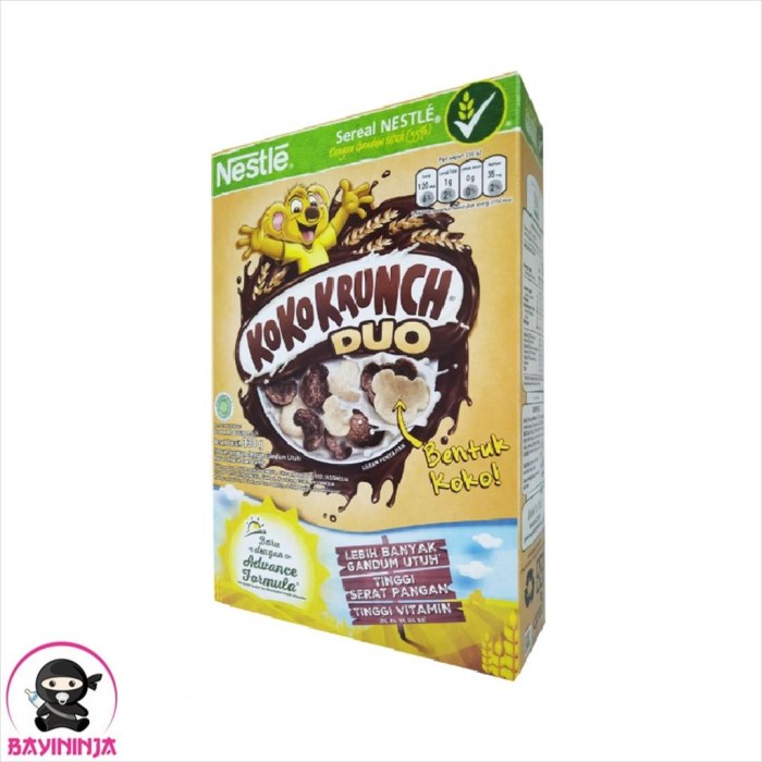 

NESTLE KOKO KRUNCH DUO Sereal Gandum Cokelat Vanila 330 g T-Ninjabayi 01