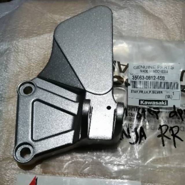Alumunium Step depan Kiri Ninja RR warna silver Original Kgp 350630812458