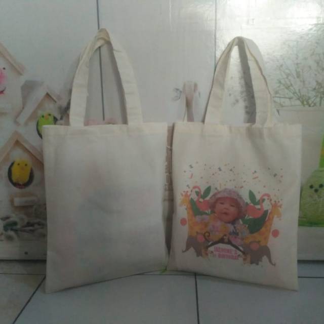 

[23x30] Tas Ultah Anak Souvenir Blacu TEBAL GRADE A Printing BLOK Free Desain