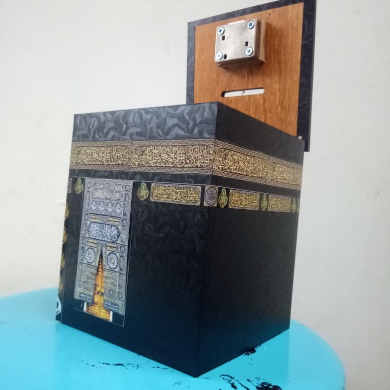 Celengan Miniatur Ka'bah PLUS BOX / Tabungan Haji Umroh / Celengan Kabah / kotak infaq / celengan tempat menyimpan uang receh anak dewasa