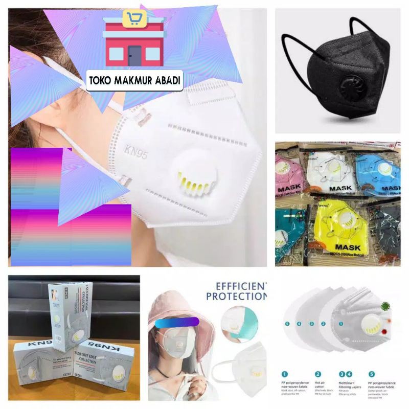 Masker KN95 RESPIRATOR 3D - Masker N95 Masker KN95 Masker FILTER KATUP