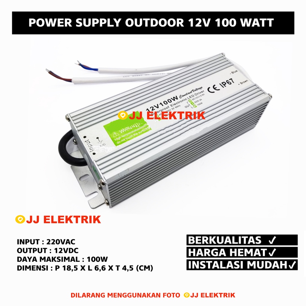 Jual Power Supply Adaptor V A Trafo Watt Aluminium Outdoor