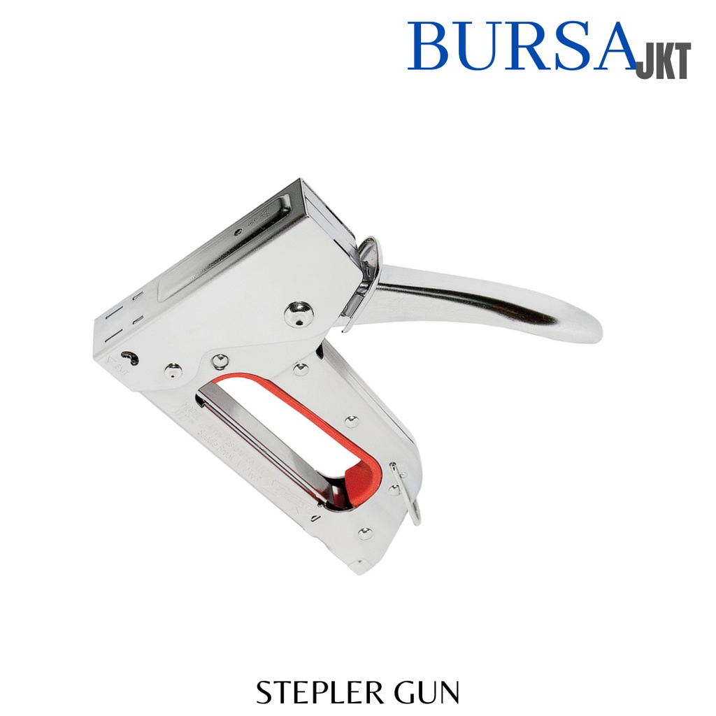 STEPLER STEPLES TEMBAK METAL GUN TACKER HEAVY DUTY 2IN1 UNTUK JOK MOTOR SOFA MEJA DLL