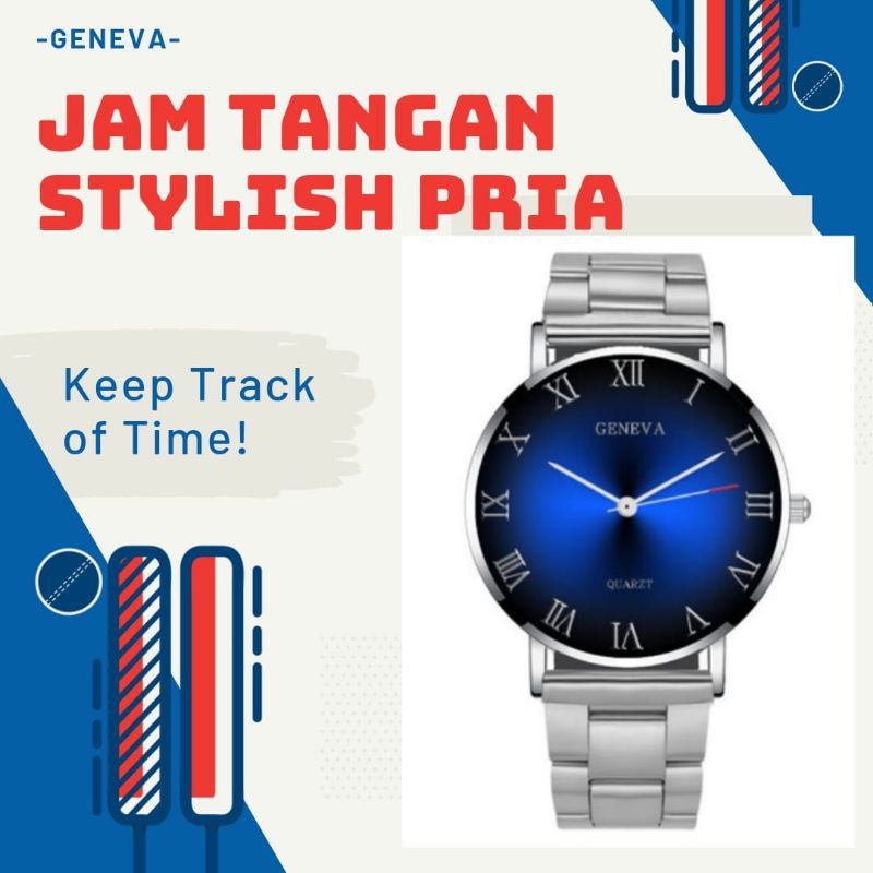 Jam Tangan Geneva Stylish Pria + Box