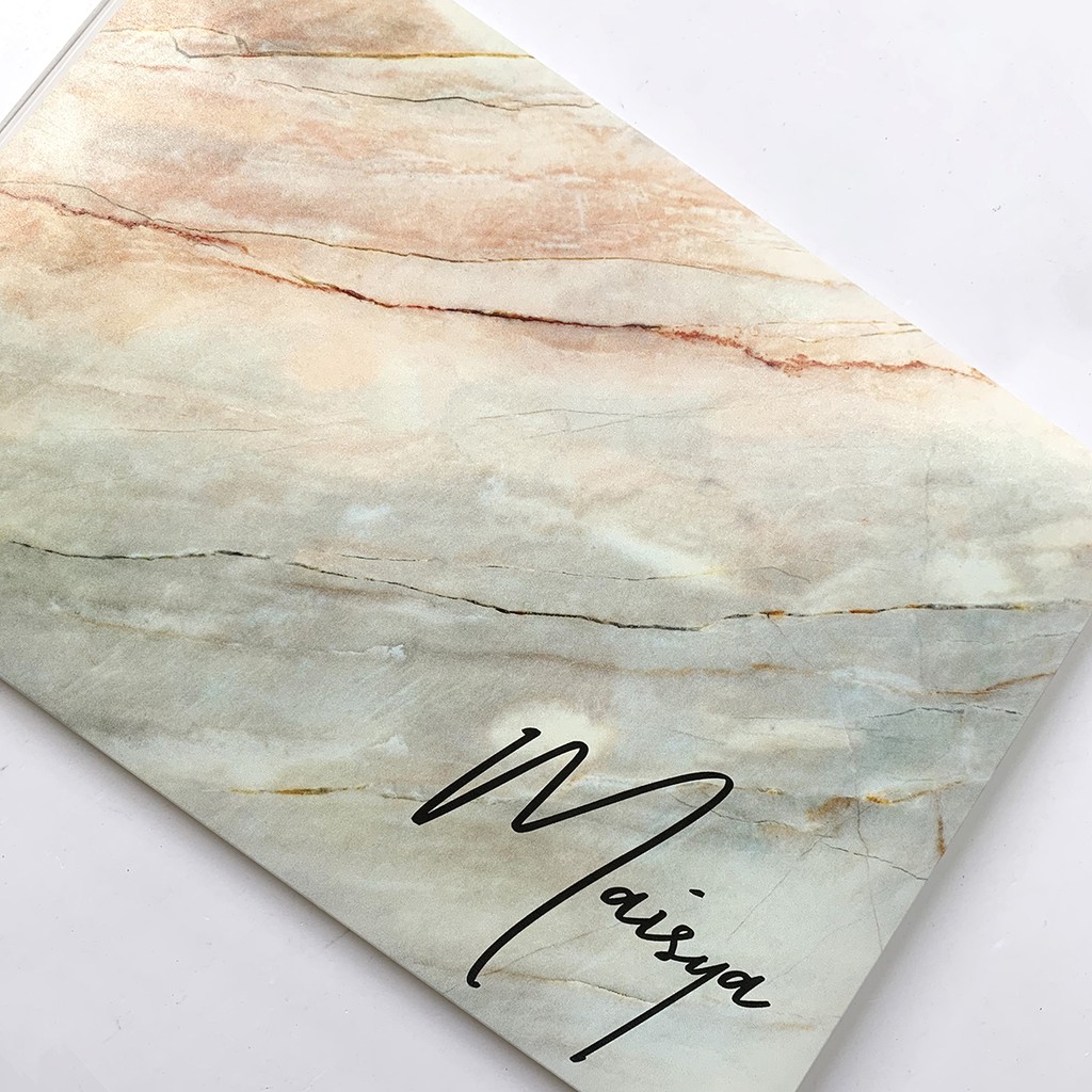 Casing Macbook Apple Marble soft blush CUSTOM Nama Hard Case Air Pro