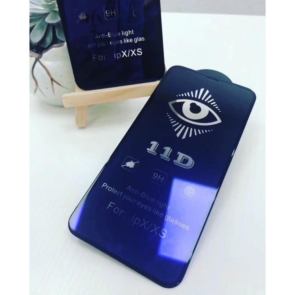 Tempered Glass 11D Anti Blue Light Xiaomi Redmi Note 7 8 9 9A 9C 9T Pro Anti Gores Kaca Anti Radiasi Full Cover screen Protector Pelindung Layar HP