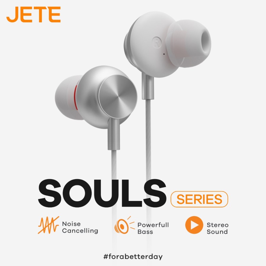 Headset Stereo I Earphone I Handsfree JETE Souls - Garansi Resmi 2 Tahun