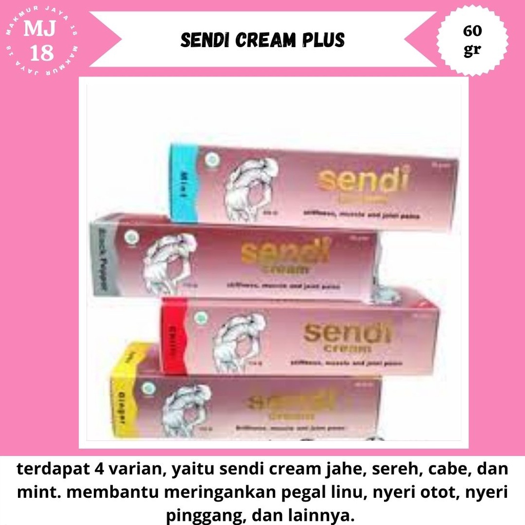 

Sendi Cream Plus Jahe /cabe/mint/sereh