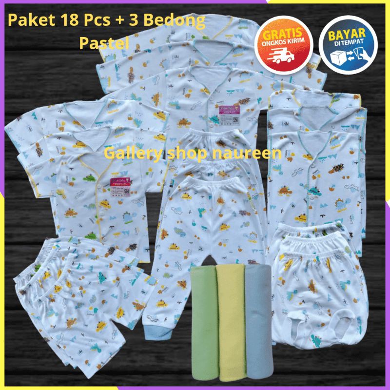 Paket Baju Bayi Newborn Baru Lahir 18 Pcs Kutung Lengan