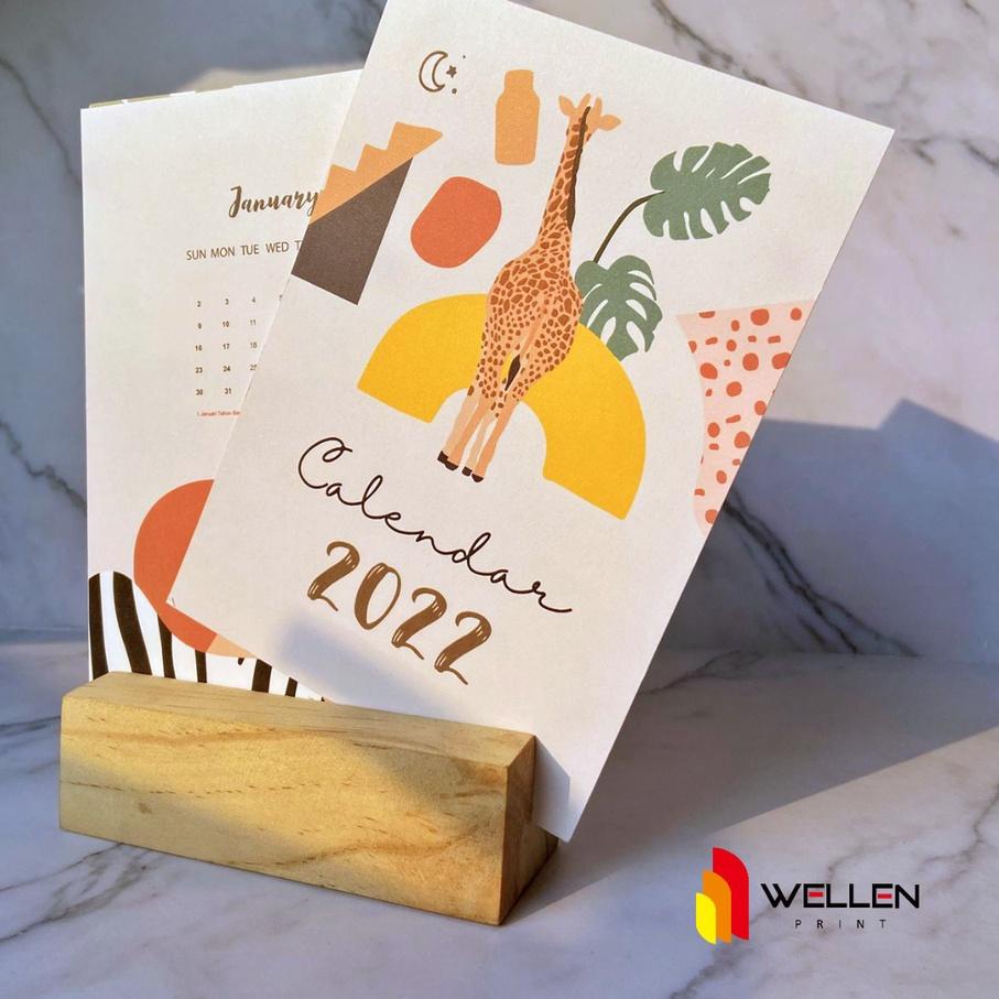 

Kekinian - Kalender Meja Tatakan Kayu Unik / Cute Wooden Table Desk Calendar 2022 ,.