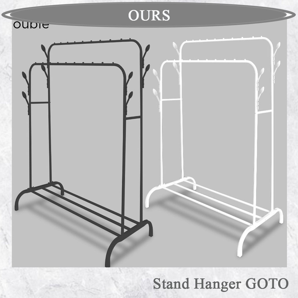 Goto Spiko Stand Hanger Rak Besi Gantungan Baju Pakaian Gantungan Baju Material Pipa Besi
