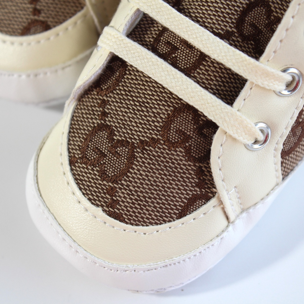 Sepatu Bayi Perempuan Laki Laki Import Premium Sepatu Baby Fashion Motif Gucci Sepatu Prewalker Anak Bayi Kualitas Premium Import Usia 0 - 18 Bulan