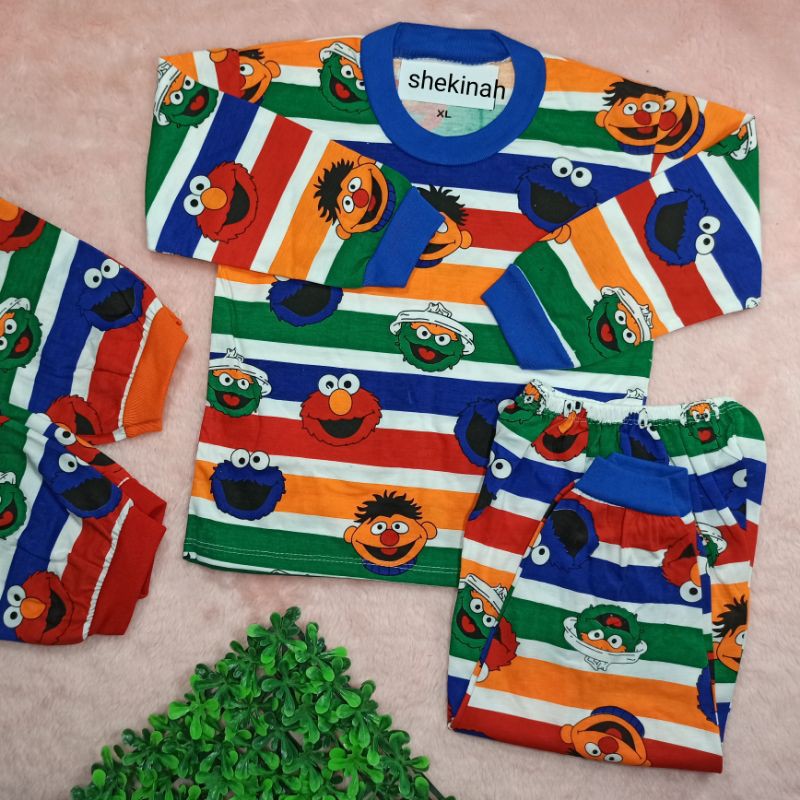 Ss#4002 Setelan Piyama Anak size 3-4tahun / Baju Tidur Anak / Baju Lengan Panjang