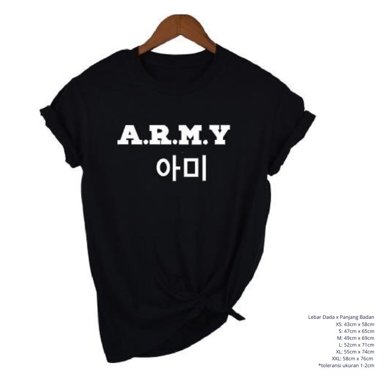 kaos tshirt kpop boyband BTS Army