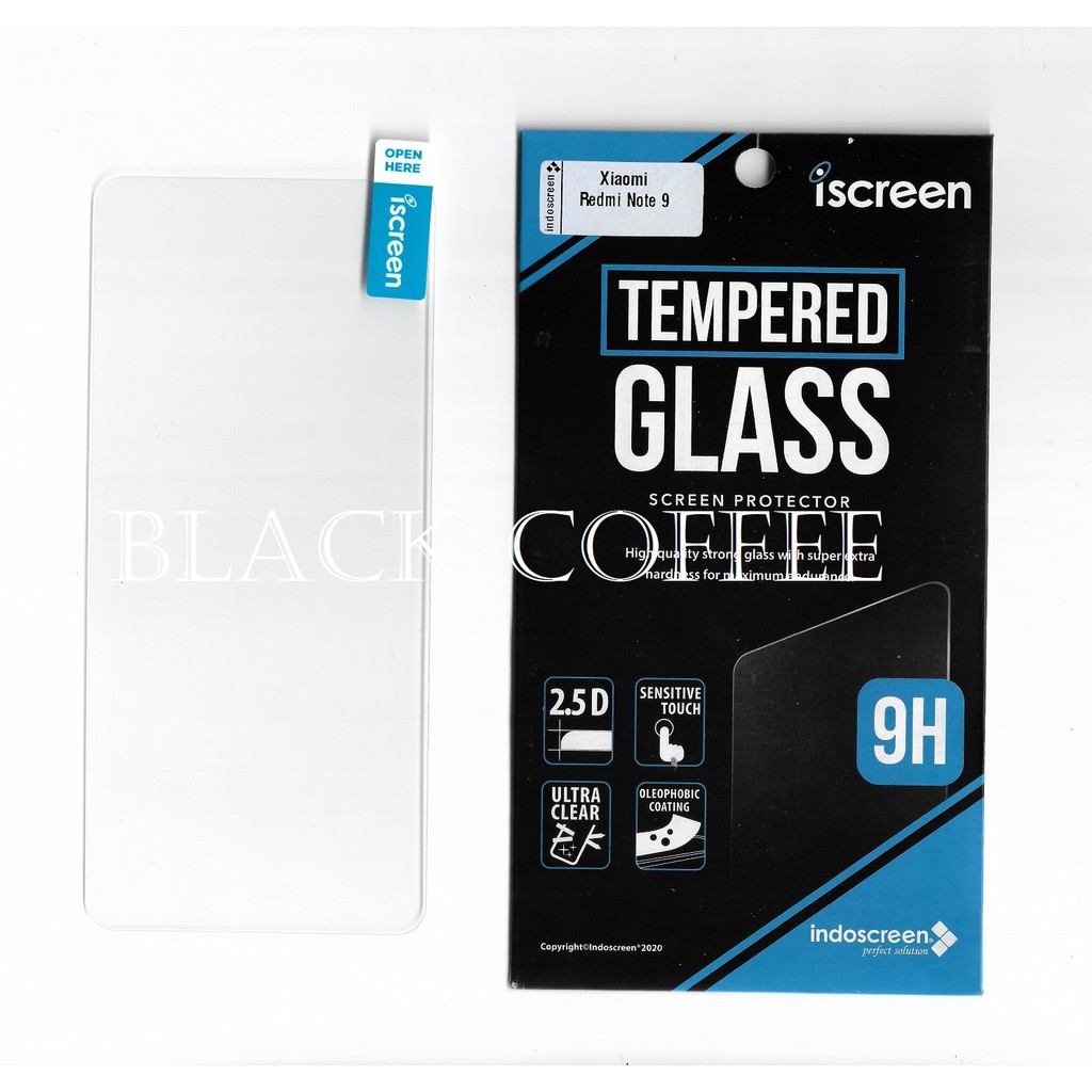 TEMPERED GLASS Xioami redmi note 9 tempered glass ISCREEN bening