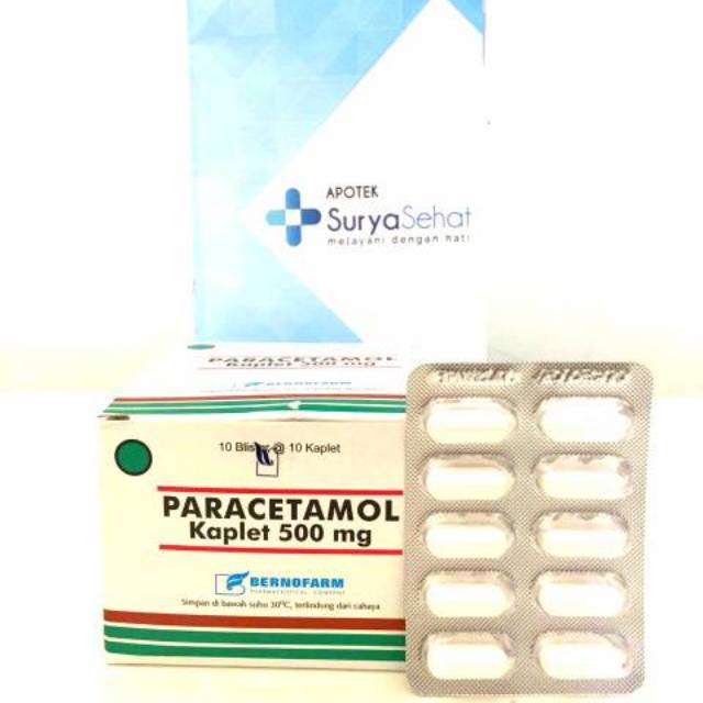 Paracetamol 500mg Generik 1 strip isi 10 kaplet Nyeri, Demam, Pusing hilang!