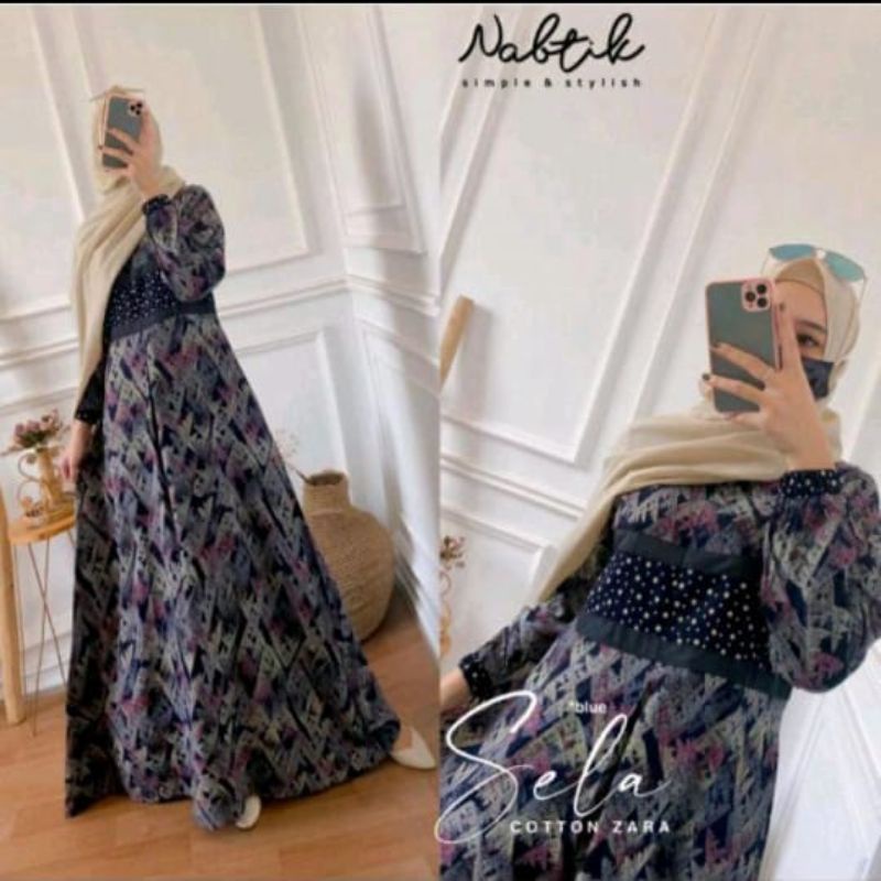 Sela Dress Panjang Wanita by Nabtik
