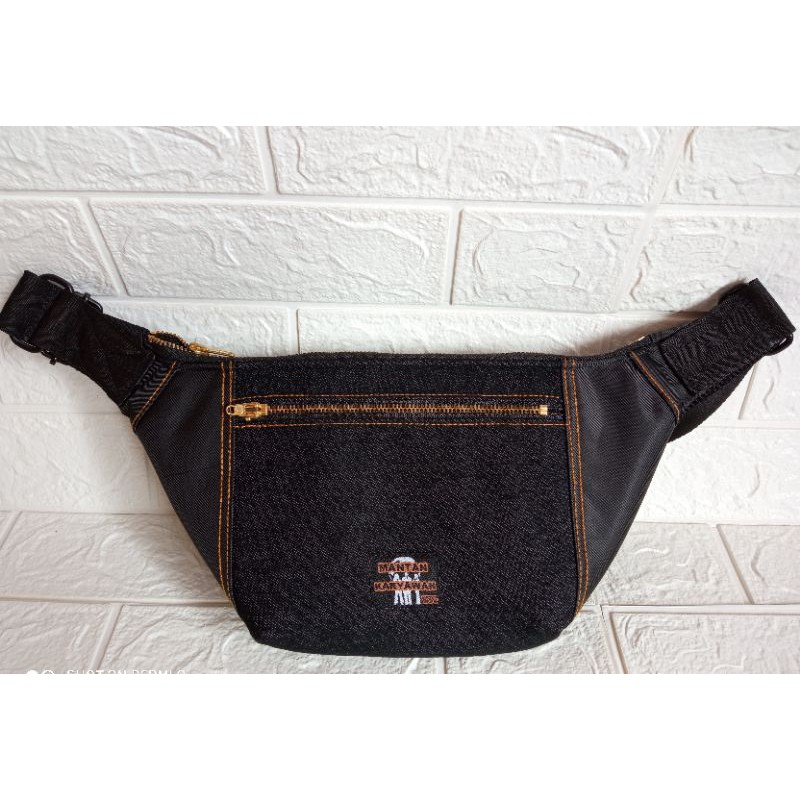 Tas selempang,slingbag,pinggang, waistbag,sandang,denim,jeans, pria,wanita,keren,murah