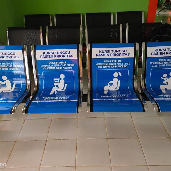 Full Stiker Kursi Tunggu Pasien Prioritas BERGARANSI