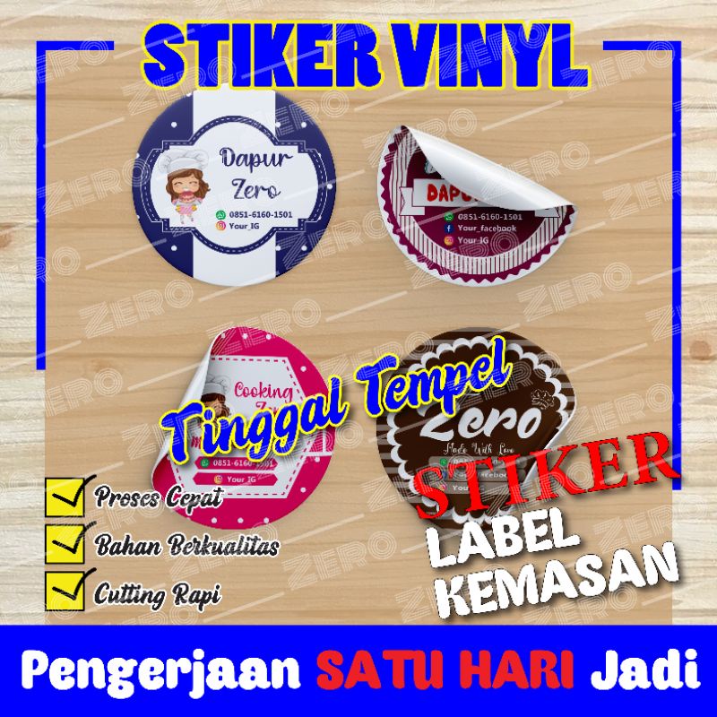 

CETAK STIKER LABEL VINYL GLOSSY, / STICKER LABEL KEMASAN / STIKER CUTTING MURAH