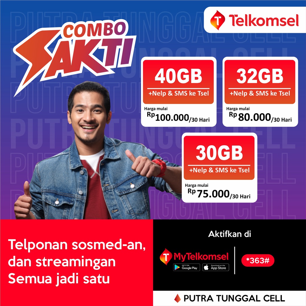 KARTU SAKTI TELKOMSEL KARTU PERDANA TELKOMSEL SAKTI COMBO 40GB 32GB 30GB PERDANA AS LOOP SIMPATI GRO