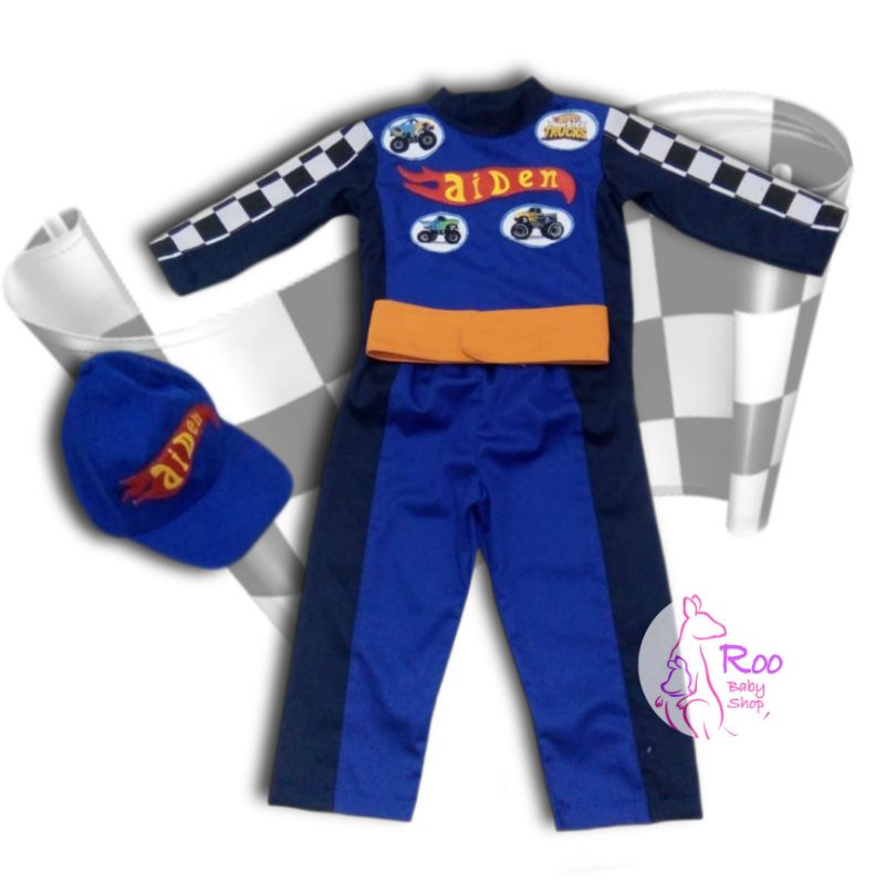 Baju Kostum Anak Dewasa Profesi Racing Pembalap Hotwheels Monster Truck