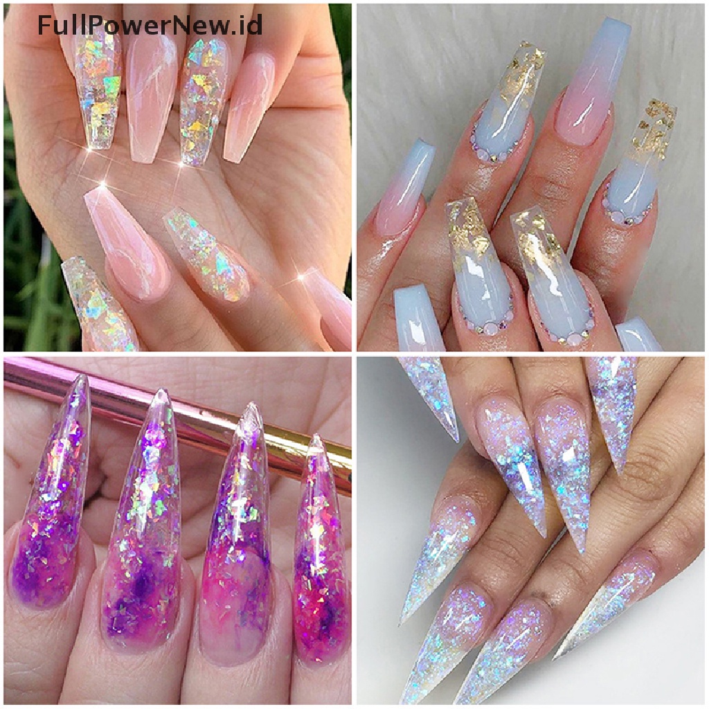 Sequin Glitter Flakes Holografik Warna-Warni Ukuran 5g Untuk Dekorasi Nail Art