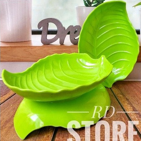 PROMO 3.PCS MANGKOK DAUN ULIR MELAMINE