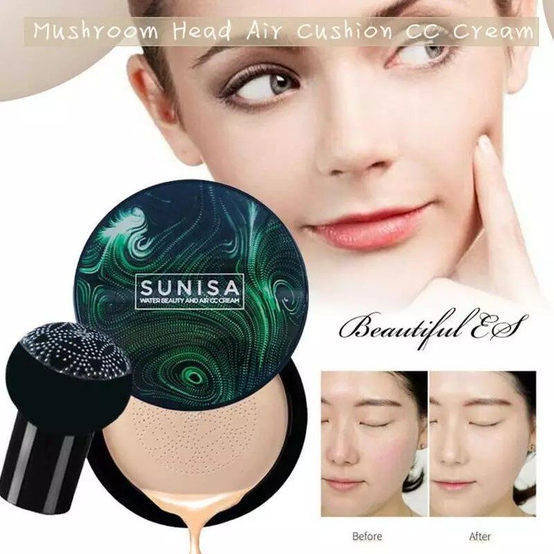 【ORIGINAL】Bedak Sunisa Air Cushion Waterproff Tahan Air BB Cream CC Cushion 20g Bedak Padat Tabur BPOM 100%