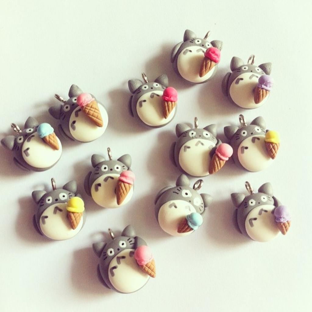 

TOTORO ICE CREAM CLAY CHARM