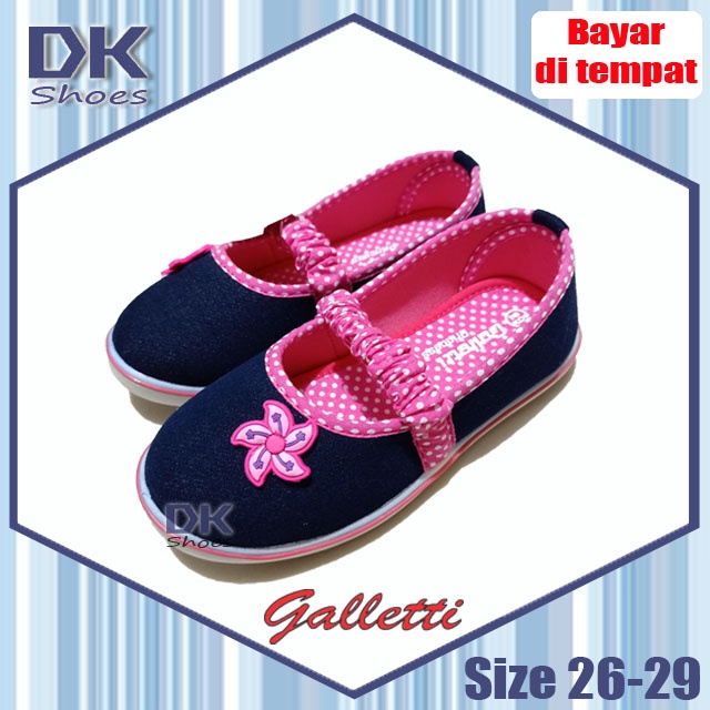 Galletti Princes / Juliet 26-33 Pink Sepatu Anak Perempuan / Sepatu Sekolah Anak Paud TK Balita