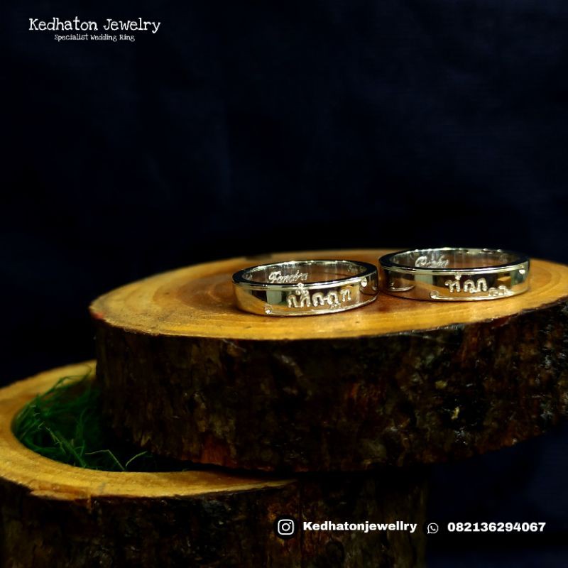 Cincin Kawin Paladium+Emas Putih