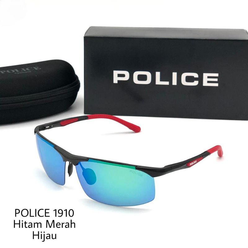 KACAMATA HITAM PRIA TERBARU LENSA POLARIZED PHOTOCROMIC ANTISILAU ANTIRADIASI POLICE 1910