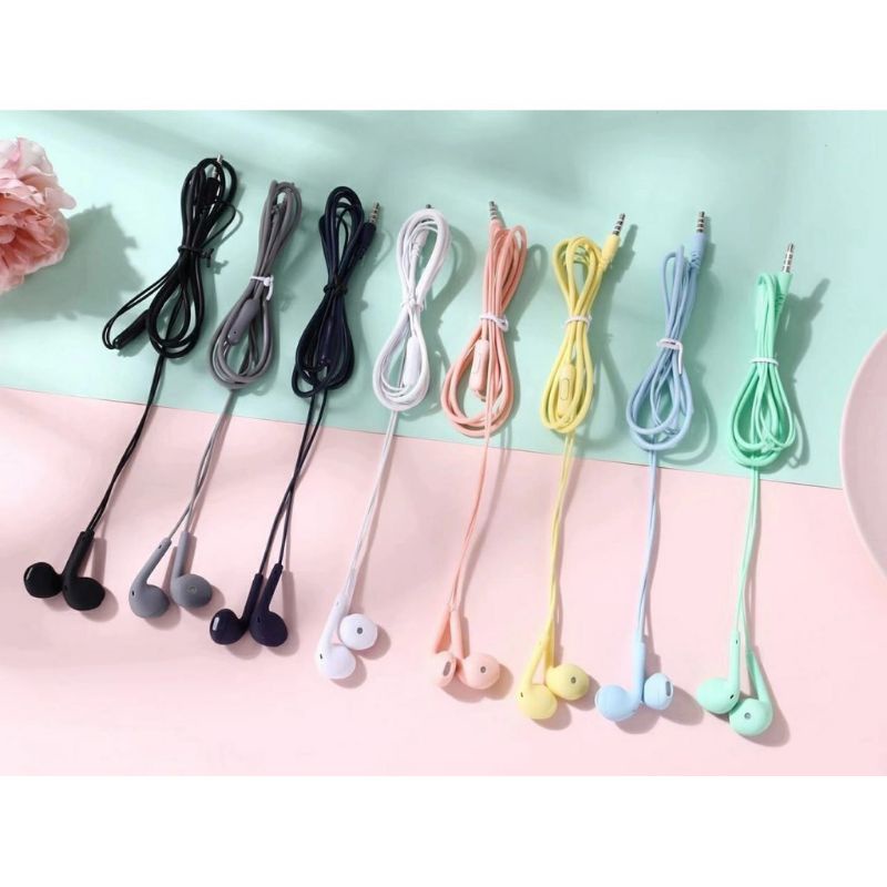 Earphone U19 Handsfree Headset Macaron Extra Bass Color