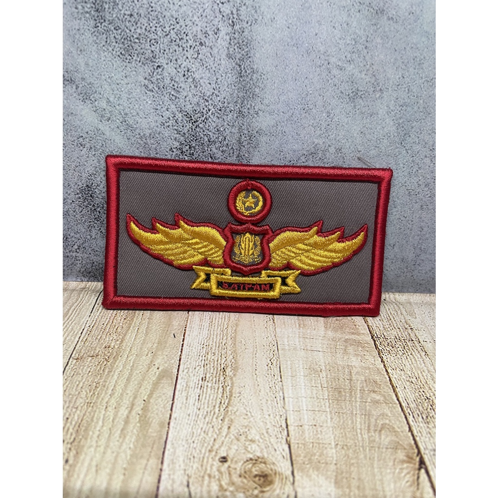 Bordiran Wing Satpam | Badge Wing | Bordir Timbul Wing Satpam