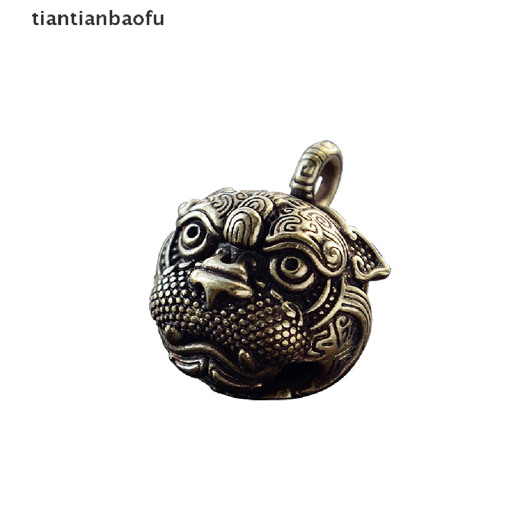 [tiantianbaofu] Brass big-eyed brave bell head-driven antiques and old accessories Boutique