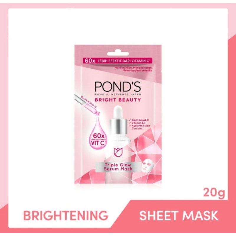 POND'S BRIGHT BEAUTY TRIPLE GLOW SERUM SHEET MASK PONDS MASKER