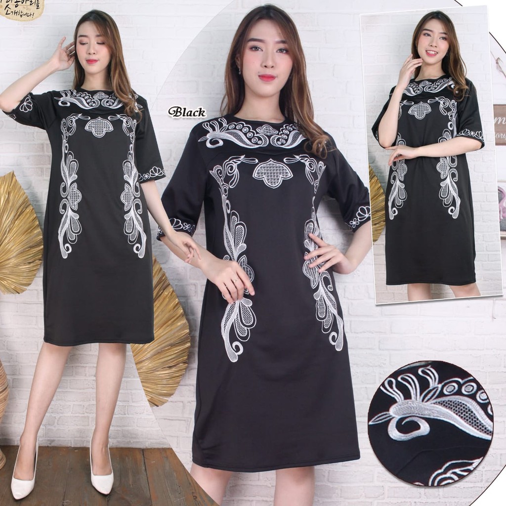 HOPYLOVY - Dress Tunik Wanita Casual Ella