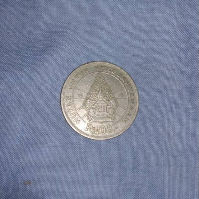 UANG LOGAM LANGKA 100 RUPIAH RUMAH MINANG WAYANG TAHUN 1978