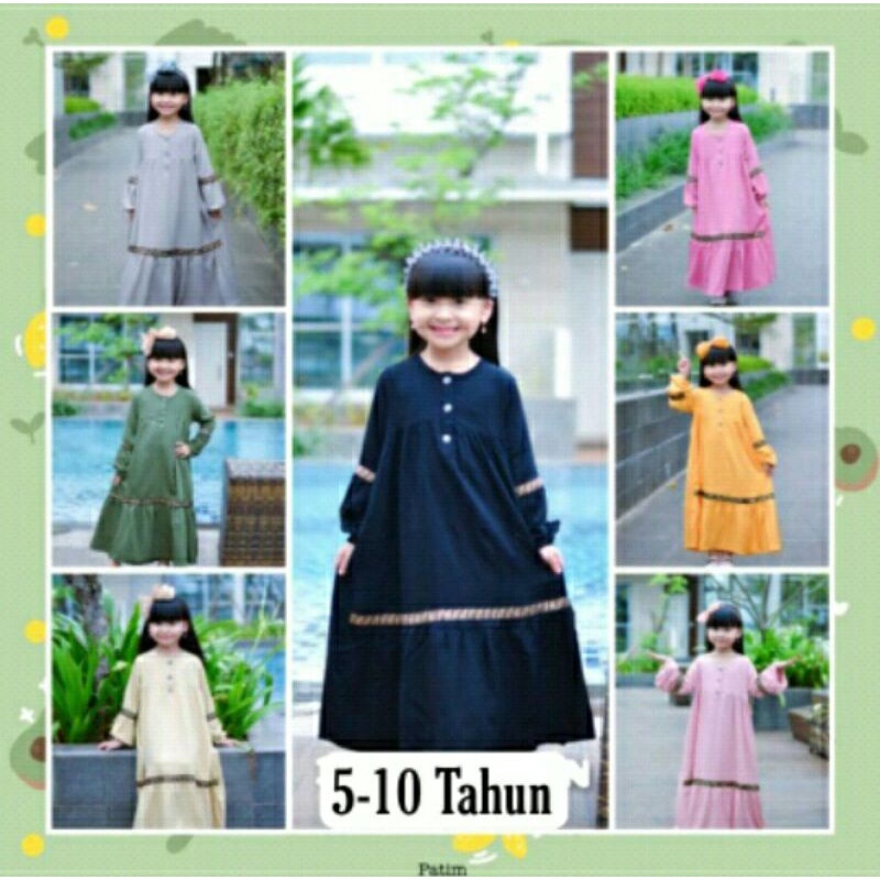 Gamis Anak Muslim 5-10 Tahun Laura La Belle