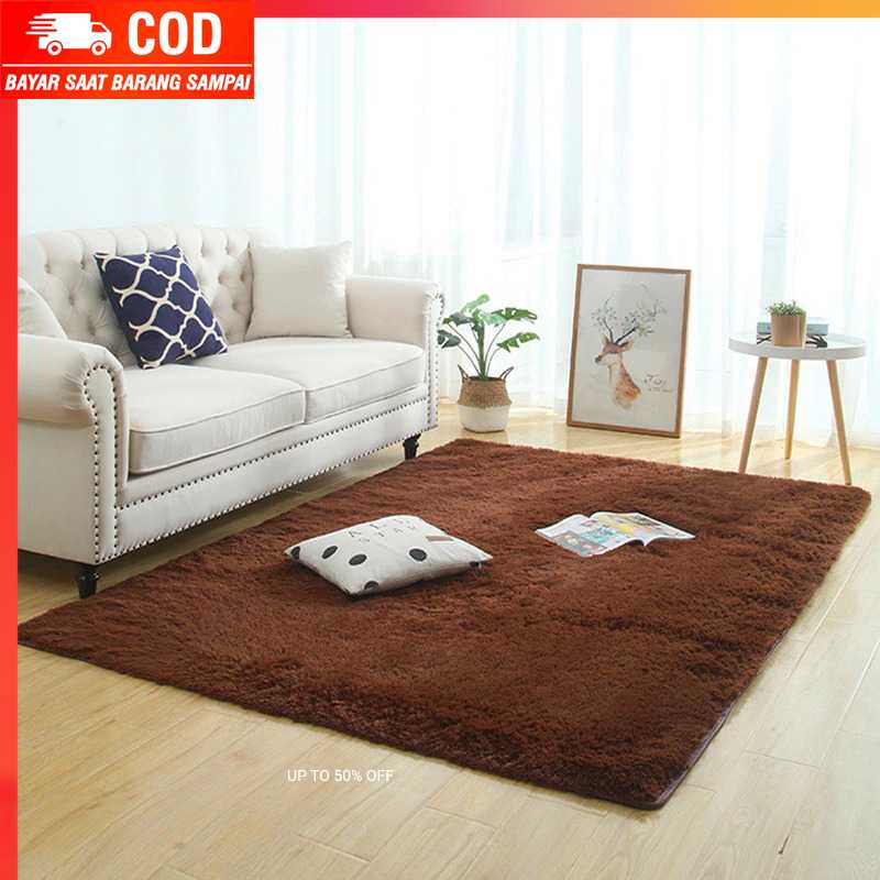 (100% BARANG ORI) Karpet Bulu Floor Carpet Rug 60 x 120 CM - DE2002