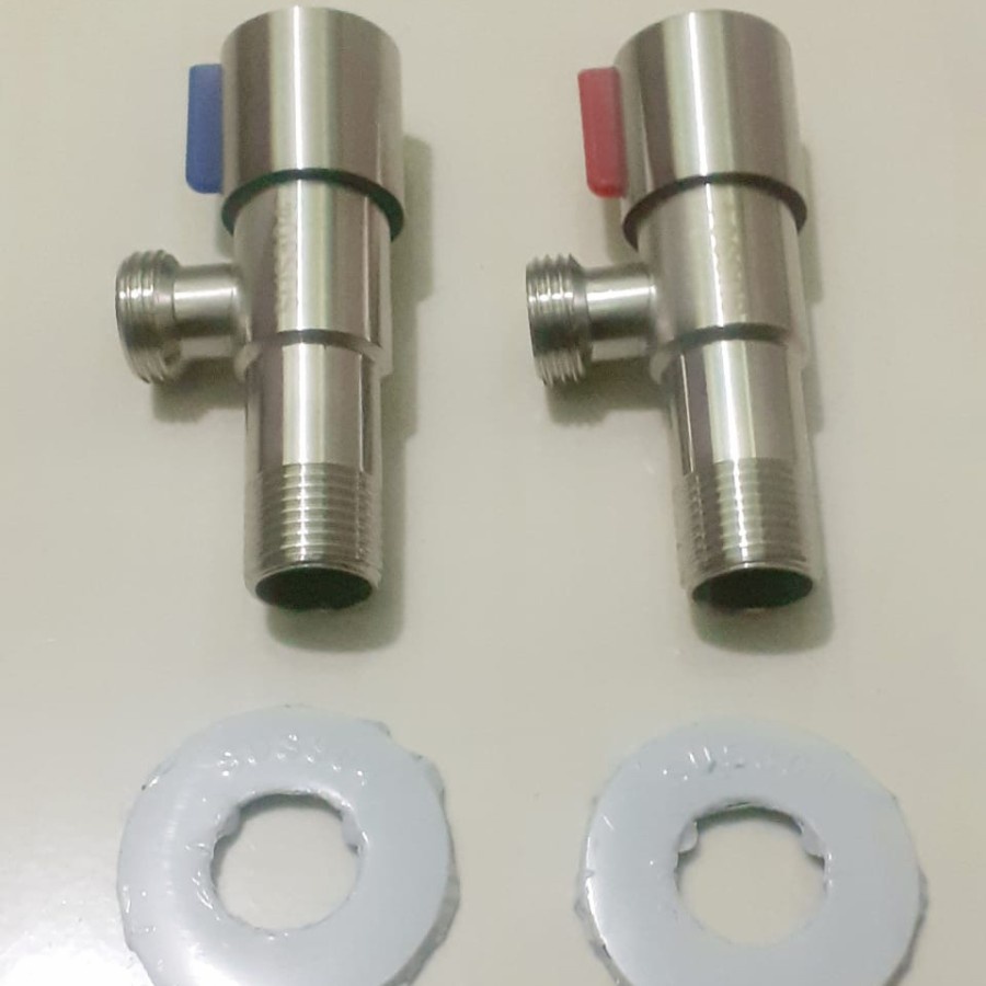 STOP KRAN STAINLESS 1/2 INCH STOPKRAN 304 SINGLE CABANG 1 -SATU stopkran closet shower kloset TOILET