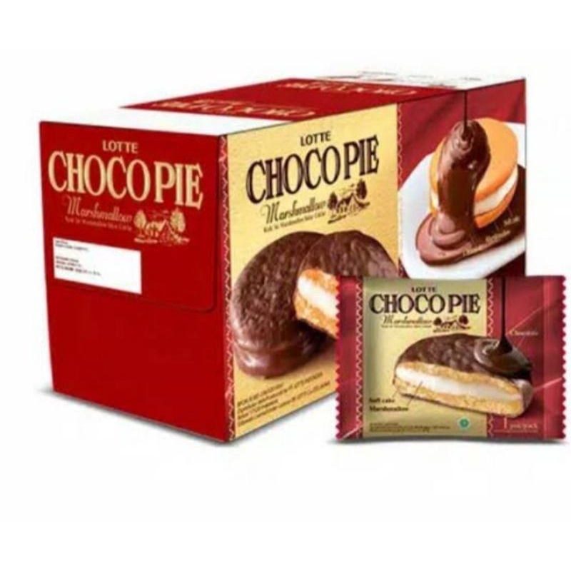 

0Lotte Chocopie Marshmallow 28 gram (1 pack isi 12 pcs