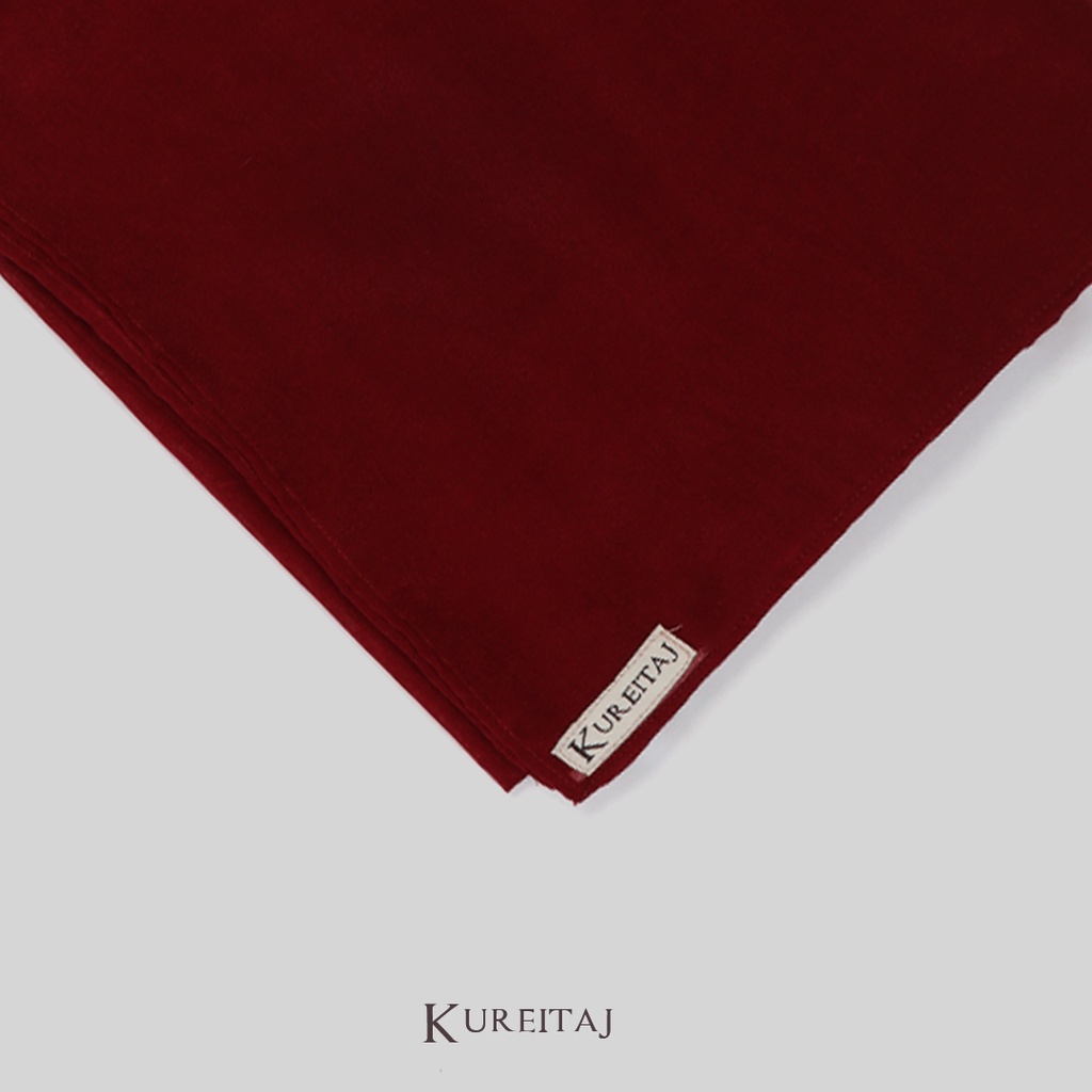 Hijab Voal Premium (Maroon) Jilbab Polos Jilbab Premium Voal Basic Voal Polos  Hijab Segi empat Voal Jahit Tepi Kuraitaj