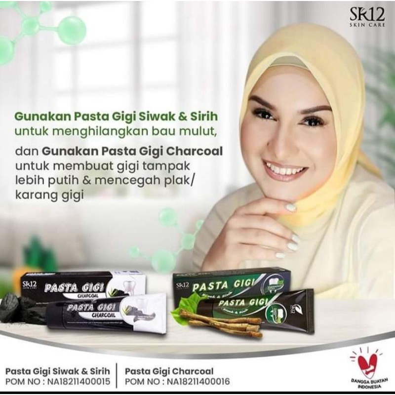 SR12 PASTA GIGI HERBAL / PASTA GIGI CHARCOAL SR12 & PASTA GIGI SIWAK SR12 - PEMUTIH GIGI - PASTA GIG